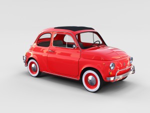fiat 500 with interior pack Modèle 3D