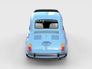 fiat 500 with interior pack 3D Model