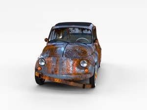 fiat 500 with interior pack Modèle 3D