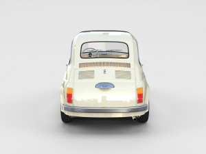 fiat 500 with interior pack Modèle 3D