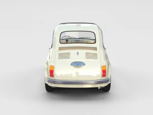 fiat 500 with interior pack 3D Model