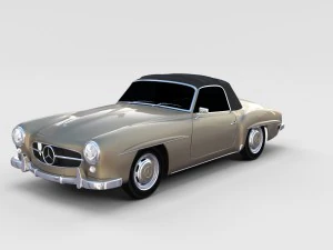 mercedes 190sl pack 3D Model