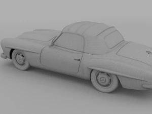 mercedes 190sl pack 3D Model