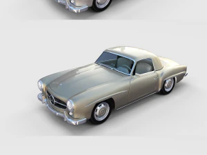 mercedes 190sl iç paketle birlikte 3D Model