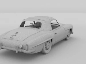 mercedes 190sl with interior pack 3D Model