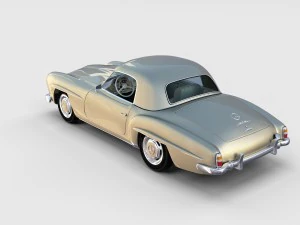 mercedes 190sl with interior pack 3D Model