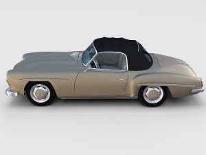 mercedes 190sl with interior pack 3D Model