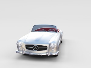 mercedes 190sl with interior pack 3D Model