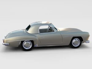 mercedes 190sl with interior pack 3D Model