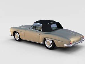 mercedes 190sl with interior pack 3D Model