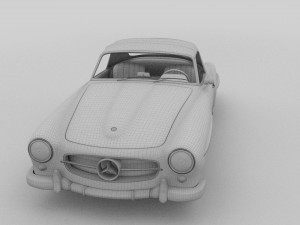 mercedes 190sl with interior pack 3D Model