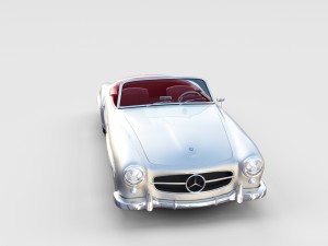 mercedes 190sl with interior pack 3D Model
