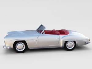 mercedes 190sl with interior pack 3D Model