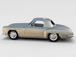 mercedes 190sl with interior pack 3D Model