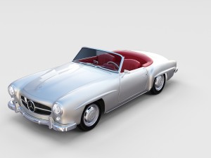 mercedes 190sl with interior pack 3D Model