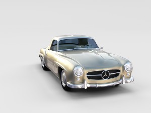 mercedes 190sl with interior pack 3D Model
