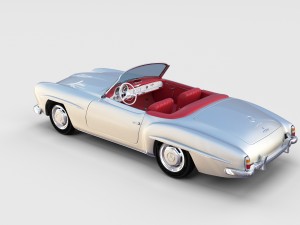 mercedes 190sl with interior pack 3D Model