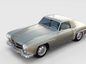 mercedes 190sl with interior pack 3D Model