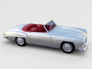 mercedes 190sl with interior pack 3D Model
