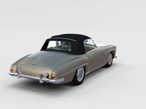 mercedes 190sl with interior pack 3D Model