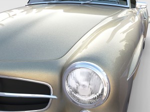 mercedes 190sl with interior pack 3D Model