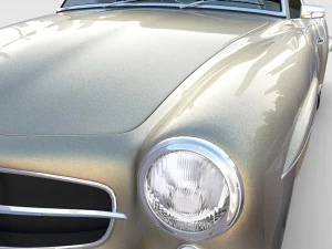 mercedes 190sl with interior pack 3D Model
