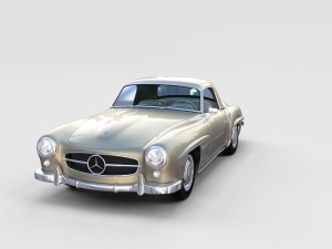 mercedes 190sl with interior pack 3D Model