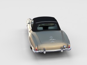mercedes 190sl with interior pack 3D Model