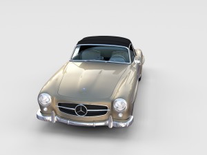 mercedes 190sl with interior pack 3D Model