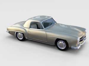 mercedes 190sl with interior pack 3D Model