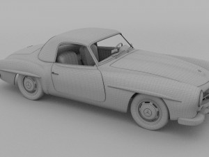mercedes 190sl with interior pack 3D Model