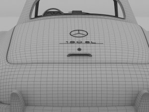mercedes 190sl with interior pack 3D Model