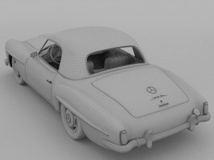 mercedes 190sl with interior pack 3D Model