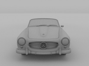 mercedes 190sl with interior pack 3D Model
