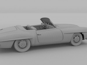 mercedes 190sl with interior pack 3D Model