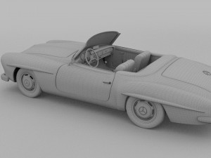 mercedes 190sl with interior pack 3D Model