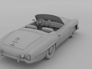 mercedes 190sl with interior pack 3D Model
