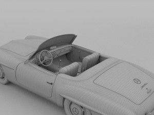 mercedes 190sl with interior pack 3D Model