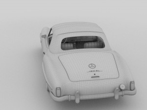 mercedes 190sl with interior pack 3D Model