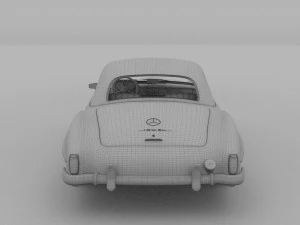 mercedes 190sl with interior pack 3D Model