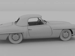 mercedes 190sl with interior pack 3D Model