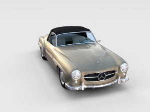 full mercedes 190sl pack 3D Model