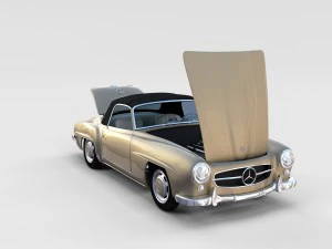 full mercedes 190sl pack 3D Model