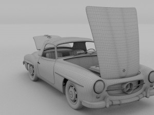 full mercedes 190sl pack 3D Модель