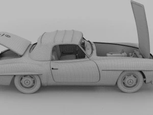 full mercedes 190sl pack 3D Model
