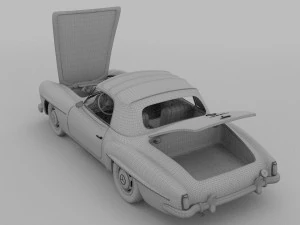 full mercedes 190sl pack 3D Model