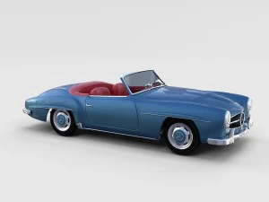 full mercedes 190sl pack 3D Model