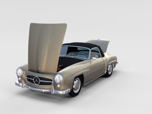 full mercedes 190sl pack 3D Модель