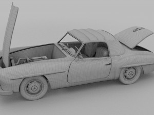full mercedes 190sl pack 3D Модель