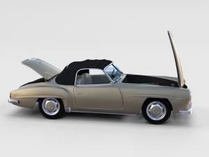 full mercedes 190sl pack 3D Model